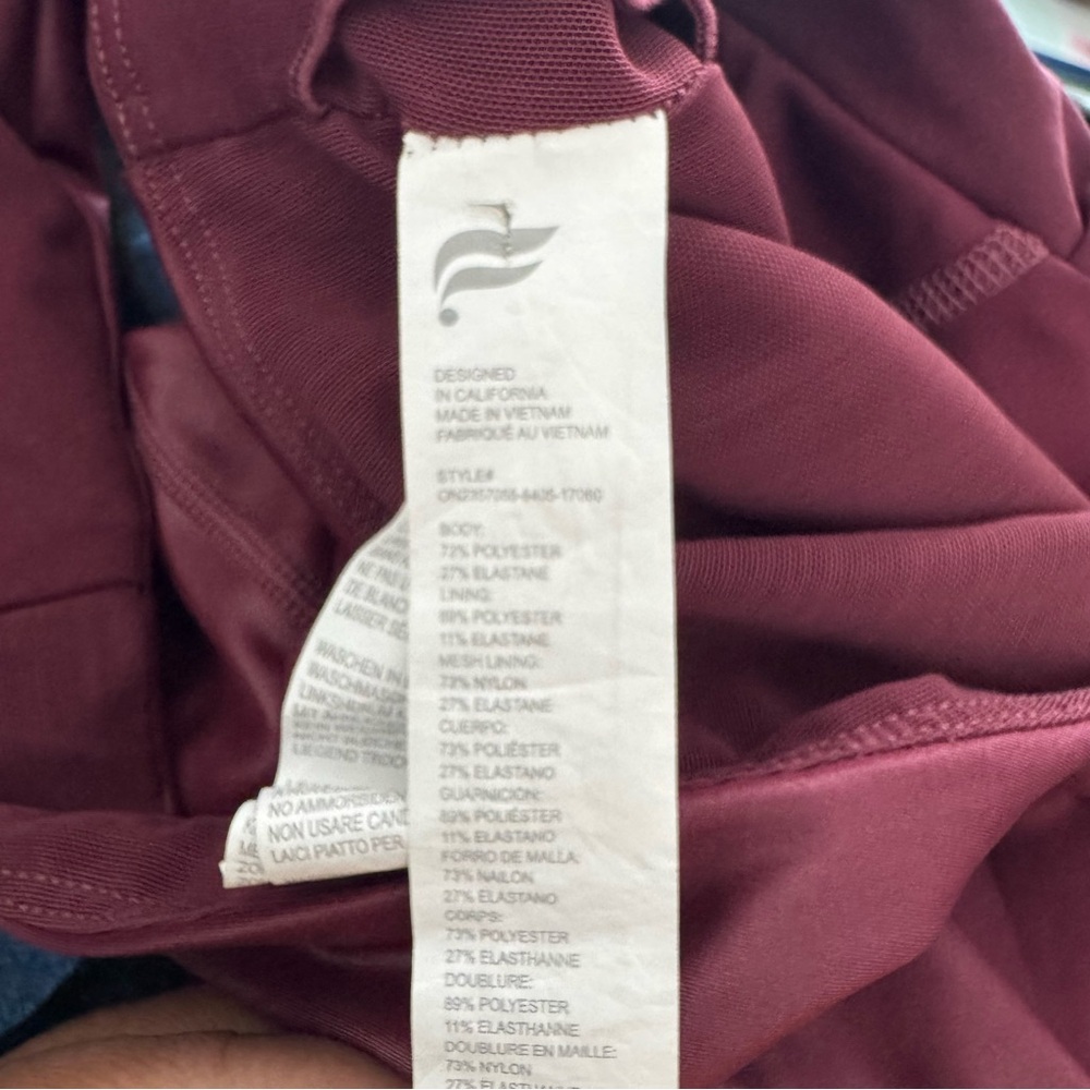 Fabletics Jumpsuit Motion365+ Shine Jumpsuit Burgundy - Picture 9 of 12